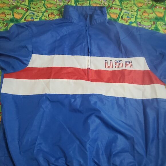 Mens Vtg MacGregor USA America 1/4 Zip Windbreaker Jacket The measurements Pic - Picture 2 of 10